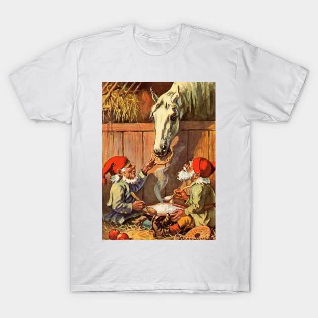 “Dinner in the Stables” by Jenny Nystrom T-Shirt by PatricianneK